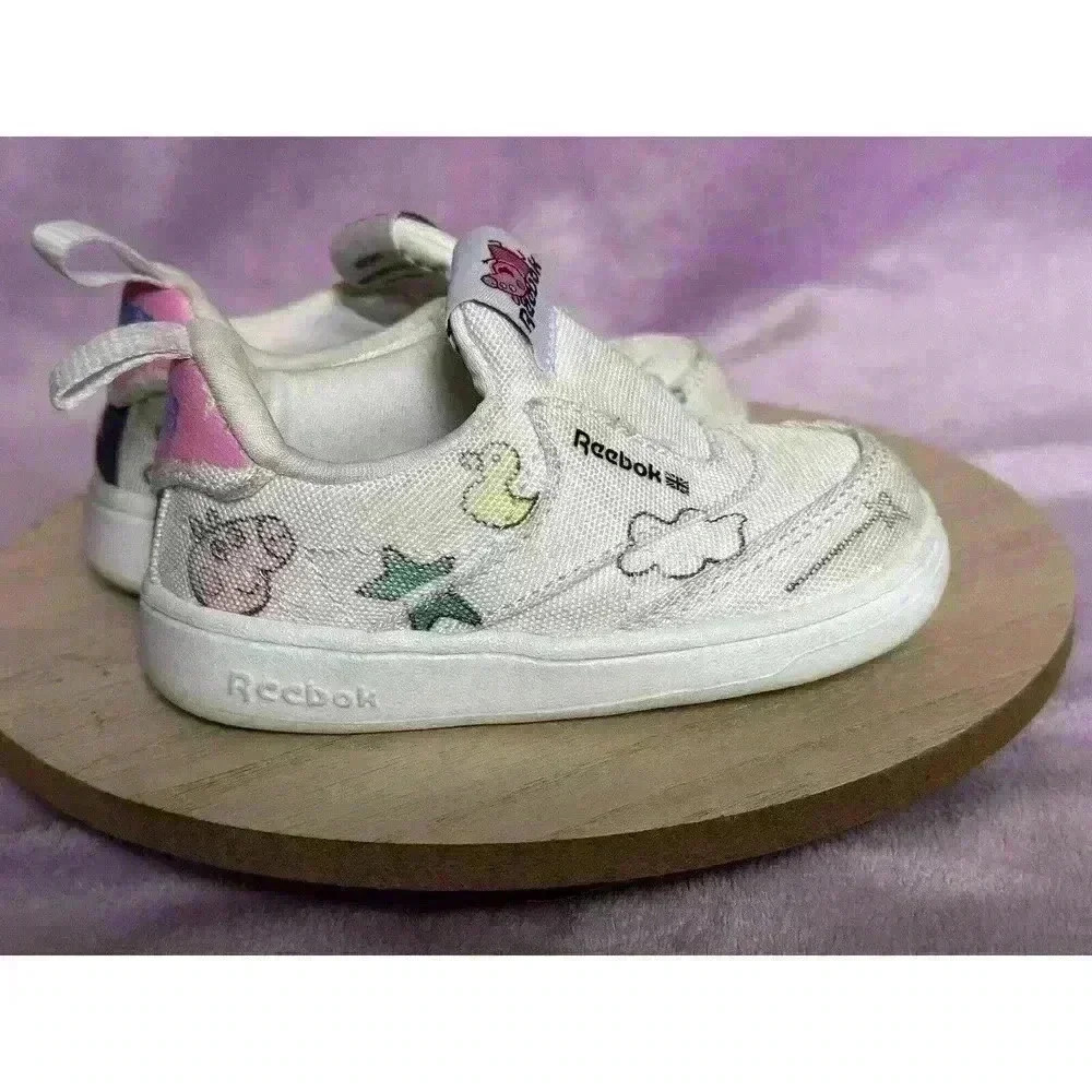 Reebok Club C Slip-On IV Peppa Pig Toddler Size 4 Sneakers